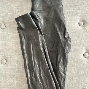 SPANX Classic Black faux leather Leggings